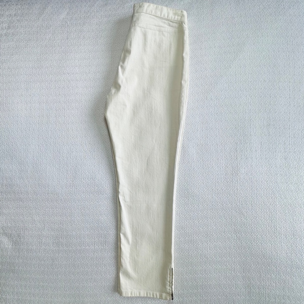 NWT Lauren Ralph Lauren Off-White Denim Slim Straight Pants/Jeans, Size 8 Petite - Picture 6 of 12